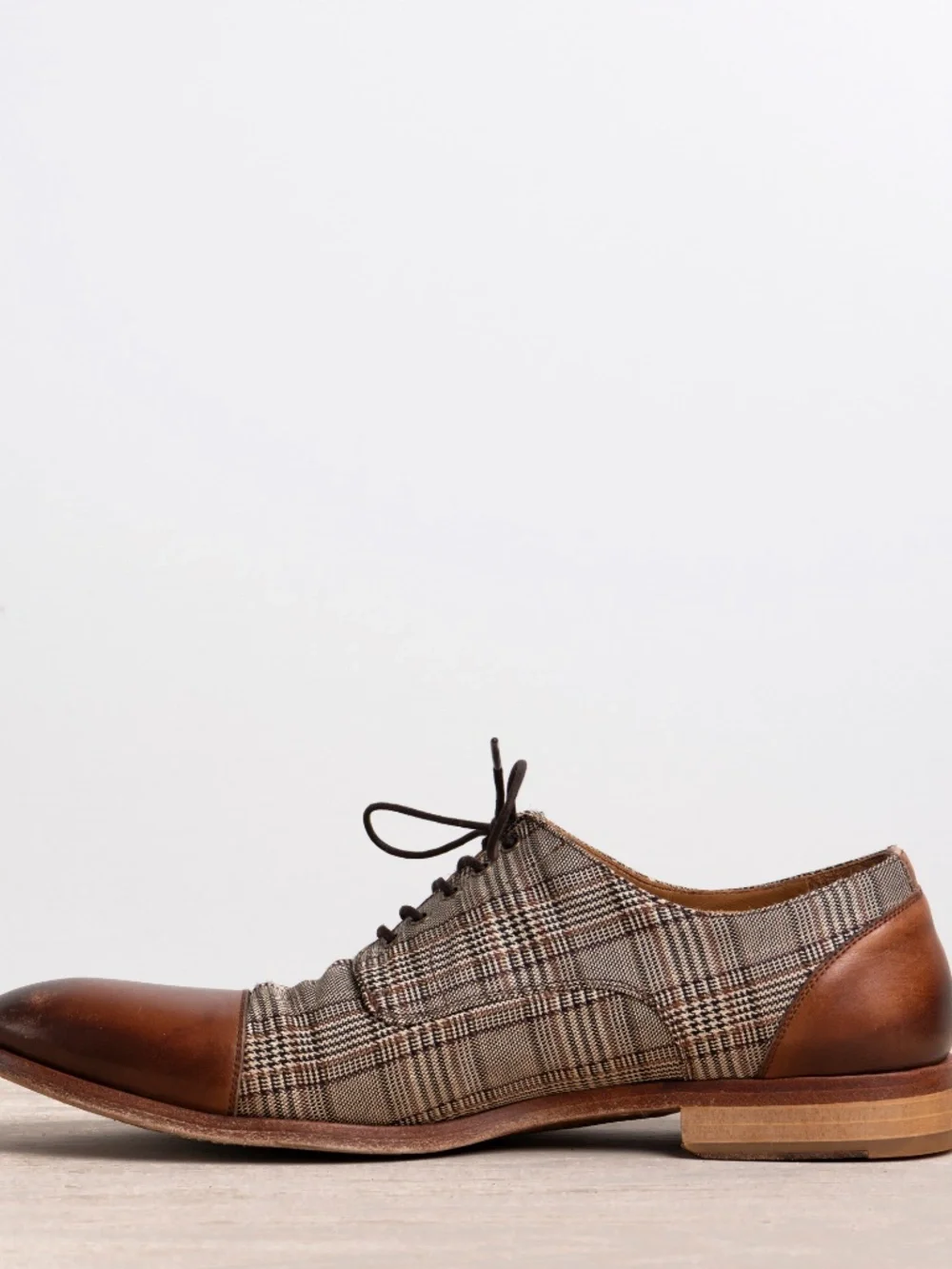 TAFT Jack Shoe London Plaid Leather Oxfords Size 10